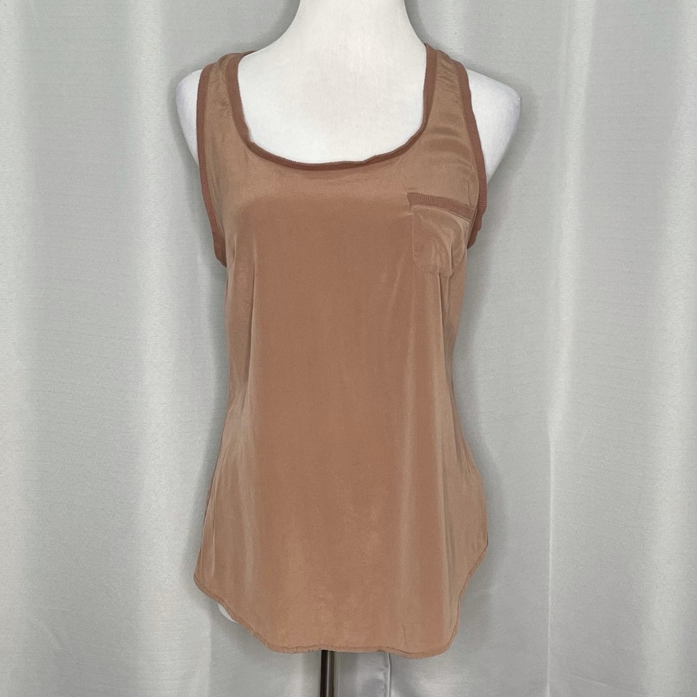 Bebe silk racerback tank